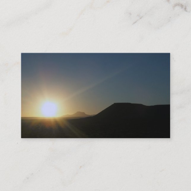 Tarjeta De Visita puesta de sol : utah (Anverso)