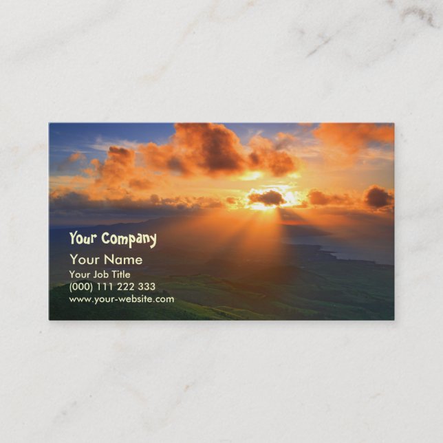Tarjeta De Visita Puesta del sol (Anverso)
