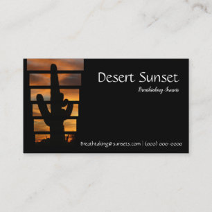 Tarjeta De Visita Puesta del sol de Arizona del desierto