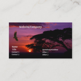 Tarjeta De Visita Puesta del sol de Serengeti