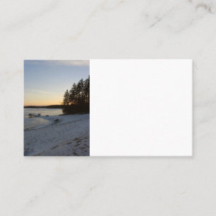 Tarjeta De Visita Puesta del sol del invierno