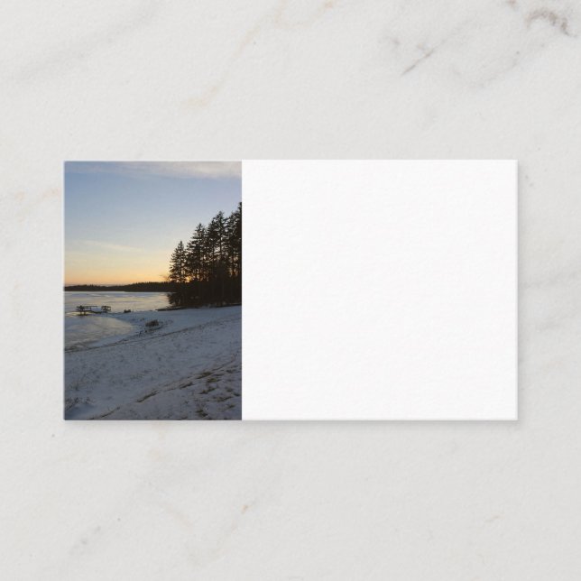 Tarjeta De Visita Puesta del sol del invierno (Anverso)