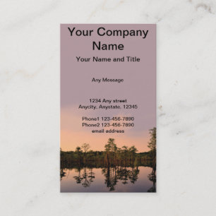 Tarjeta De Visita Puesta del sol en un pantano de Cypress