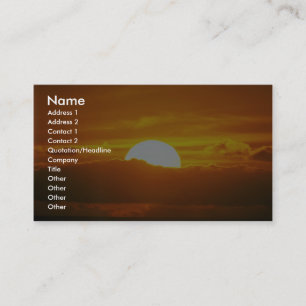 Tarjeta De Visita Puesta del sol hermosa: Moorea, paso externo del