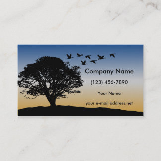 Tarjeta De Visita Puesta del sol moderna de los gansos del vuelo del