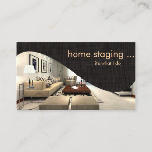 Tarjeta De Visita Puesta en escena de hogar chic contemporáneo