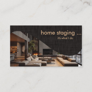 Tarjeta De Visita Puesta en escena de hogar chic moderno