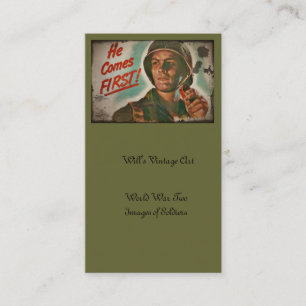 Tarjeta De Visita Puesto lo primeras raciones de la comida de WWII
