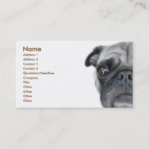 Tarjeta De Visita Pug Business Card