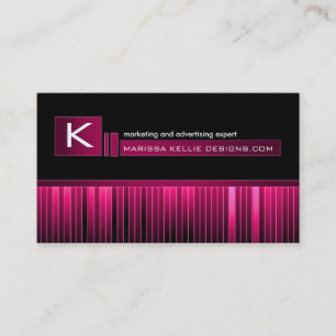 Tarjeta de visita pulida del monograma