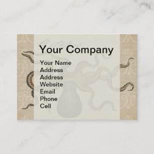 Tarjeta De Visita Pulpo Kraken Antiguo Marino Vida Silvestre Costera