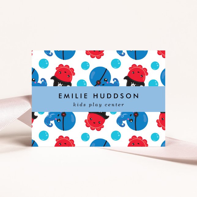 Tarjeta De Visita Pulpo pirata, centro de juegos para niños, centro  (Subido por el creador)