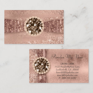 Tarjeta De Visita Pulverice mi oro subió moda de la joyería del