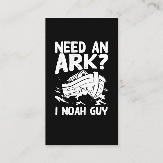 Tarjeta De Visita Pun Religioso Christian Noah Ark (Anverso)