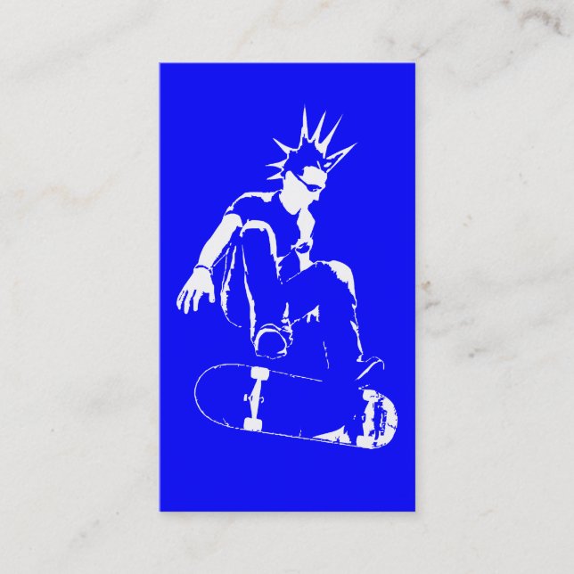 Tarjeta De Visita punk de patinaje (Anverso)