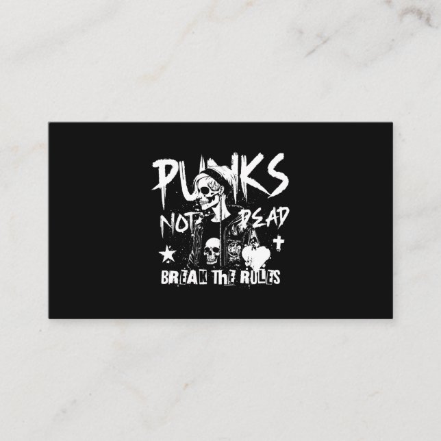 Tarjeta De Visita Punks no muertos (Anverso)