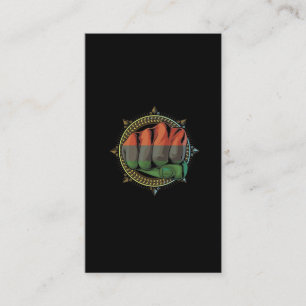 Tarjeta De Visita Puño Pan Africano Bandera de la UNIA Liberación Ne
