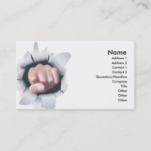Tarjeta De Visita Puño que perfora diseño de alto impacto