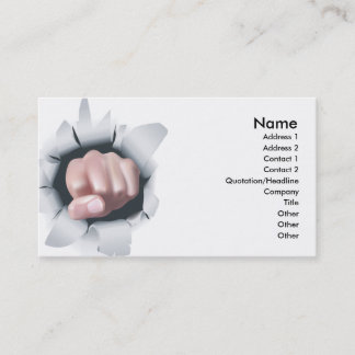 Tarjeta De Visita Puño que perfora diseño de alto impacto