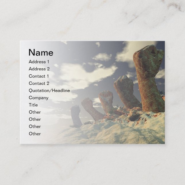 Tarjeta De Visita Puños del o de la fila (Anverso)