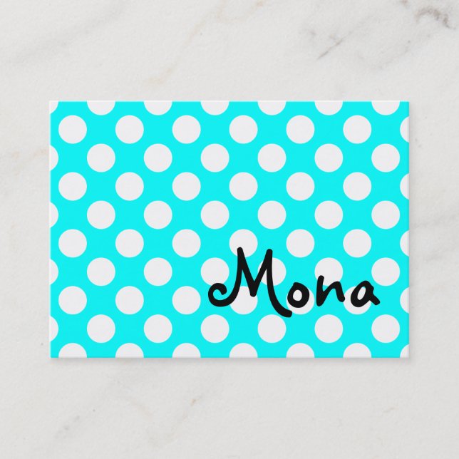 Tarjeta De Visita Punto blanco personalizado (Anverso)