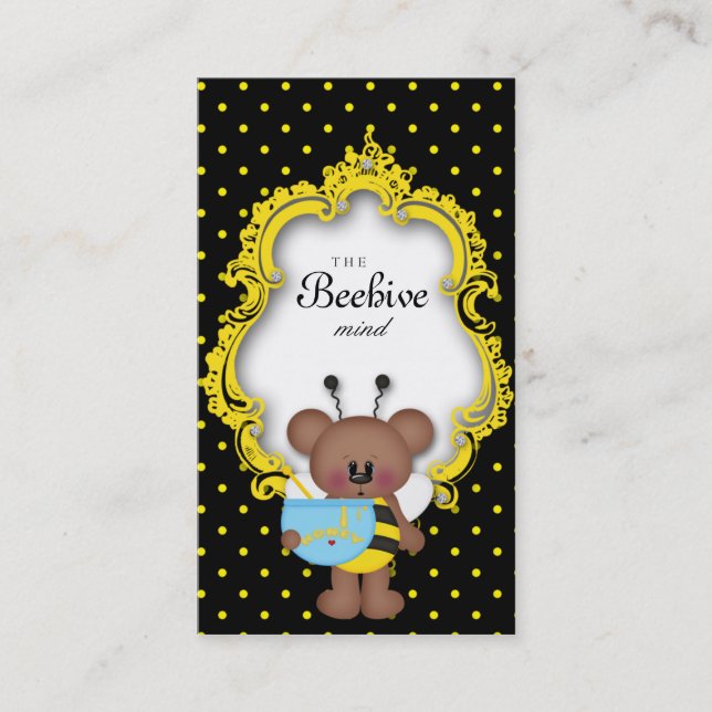 Tarjeta De Visita Punto de polka de abeja de miel (Anverso)