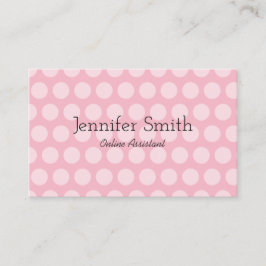 Tarjeta De Visita Punto de polka rosa pálido