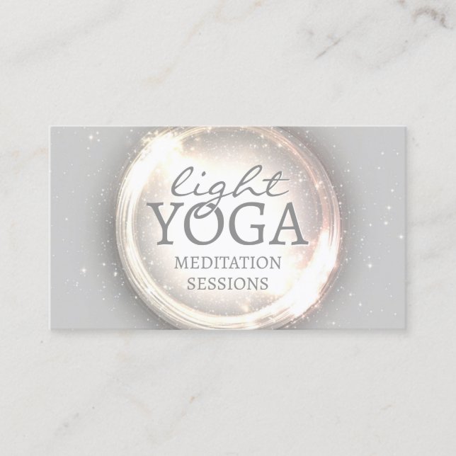 Tarjeta De Visita Punto de Purpurina de sesiones de meditación de yo (Anverso)