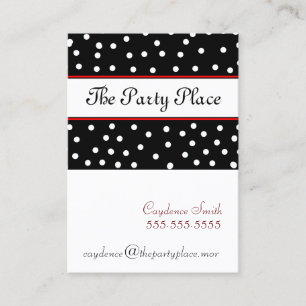 Tarjeta De Visita Punto-Marrón blanco y negro