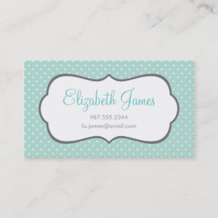 Tarjeta De Visita Punto Mint Polka
