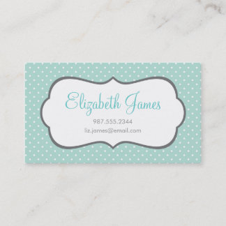 Tarjeta De Visita Punto Mint Polka