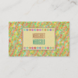 Tarjeta De Visita Puntos Amarillo