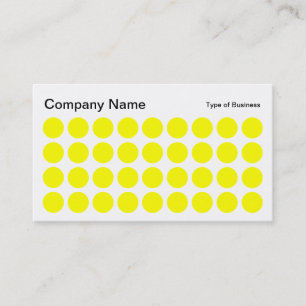 Tarjeta De Visita Puntos: amarillo, negro y blanco