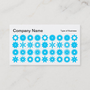 Tarjeta De Visita Puntos - Azul cielo en blanco