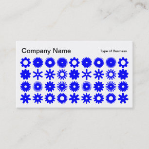 Tarjeta De Visita Puntos - Azul sobre blanco