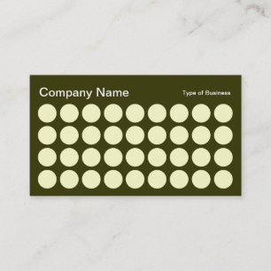 Tarjeta De Visita Puntos - Crema con olivo oscuro