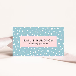 Tarjeta De Visita Puntos dálmatas azules, puntos dálmatas, impresion