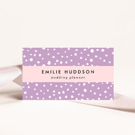 Tarjeta De Visita Puntos Dalmatianos Lilac, Puntos Dalmatianos, Dota