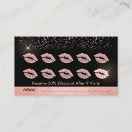 Tarjeta De Visita Puntos de brillo de maquillaje golpean la lealtad 