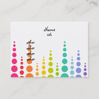 Tarjeta De Visita Puntos de burbuja arcoiris