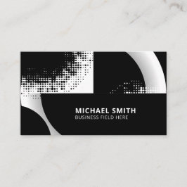Tarjeta De Visita Puntos de los círculos negros y blancos