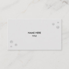 Tarjeta De Visita Puntos de plata elegantes sobre color plateado