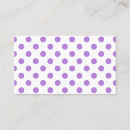 Tarjeta De Visita Puntos de polka blancos y de lavanda