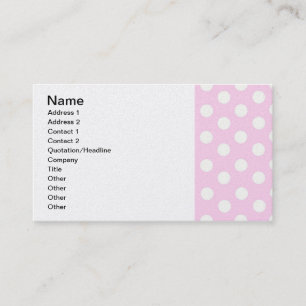 Tarjeta De Visita Puntos de Polka Rosa Pastel