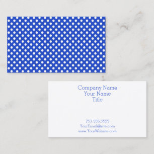 Tarjeta De Visita Puntos de Polka Royal Blue Combination de STaylor
