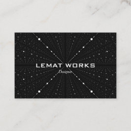 Tarjeta De Visita Puntos del espacio del infinito - Negros