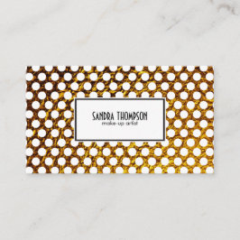 Tarjeta De Visita Puntos del Polka Blanco del lago Dorado