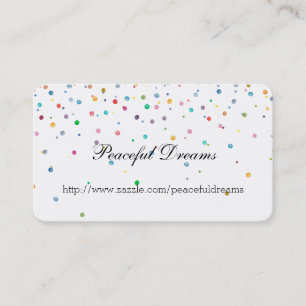 Tarjeta De Visita Puntos felices del confeti
