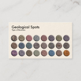 Tarjeta De Visita Puntos geológicos - Crema