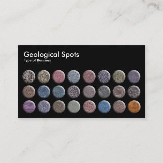 Tarjeta De Visita Puntos geológicos - Negro